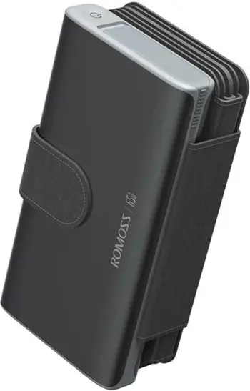 Powerbank Romoss SPB30-171-2133H, 30000mAh, 65W, me panele diellore, e zezë