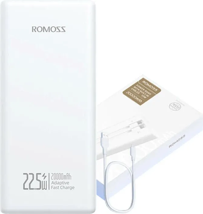 Powerbank Romoss PRC20, 20000mAh, 22.5W, e bardhë - 4