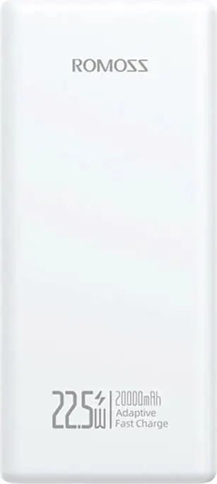 Powerbank Romoss PRC20, 20000mAh, 22.5W, e bardhë