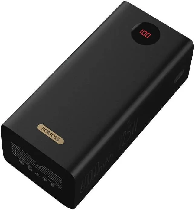 Powerbank Romoss PEA60, 60000mAh, QC + PD, 22.5W, e zezë - 1