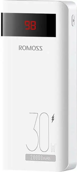 Powerbank Romoss Sense6PS Pro 20000mAh 30W, e bardhë