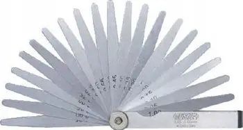 Matës hollësie Insize Feeler Gauge, 0.05 1.0 mm, L 100 mm