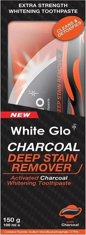 Pastë dhe furçë për zbardhjen e dhëmbëve White Glo CHARCOAL