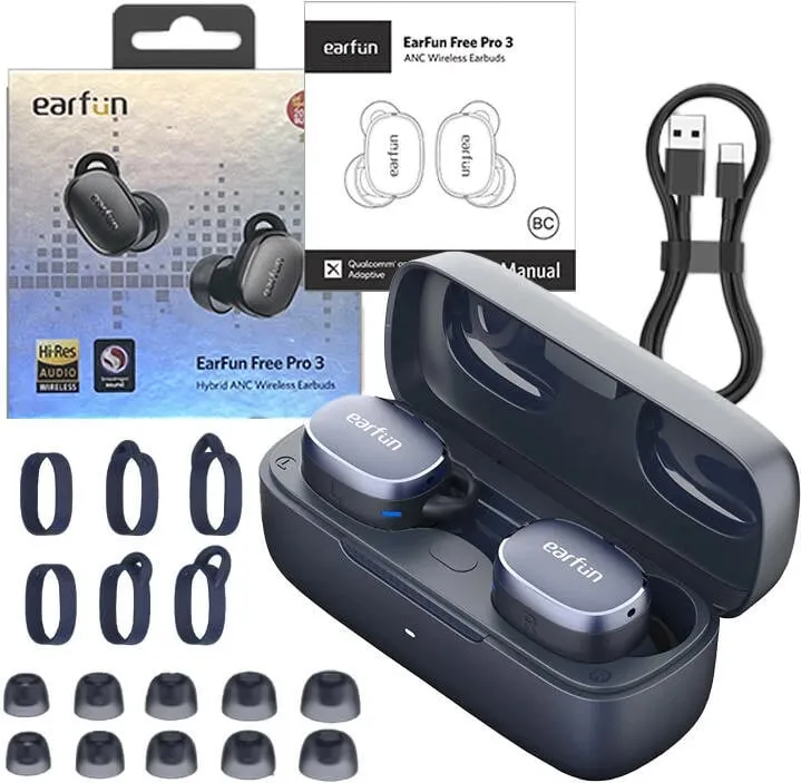 Kufje TWS EarFun Free Pro 3, ANC, blu - 4