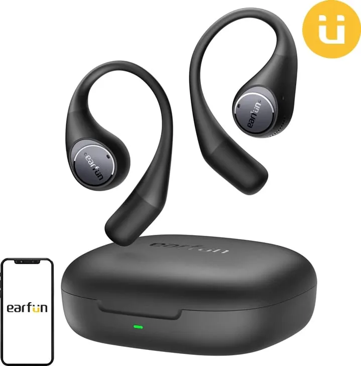Kufje Earfun Open Jump OW100B, wireless, ANC, IPX7, të zeza - 1