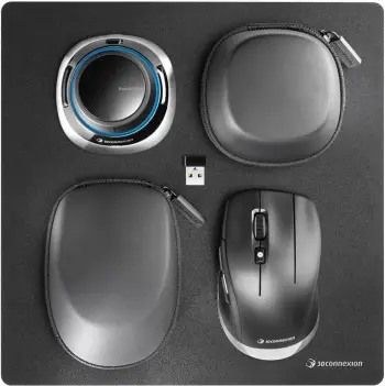 SpaceMouse 3Dconnexion Wireless Kit 2, i zi-argjendtë
