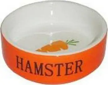 Tas qeramik për hamster Yarro, 8.5 x 3 cm, portokalli