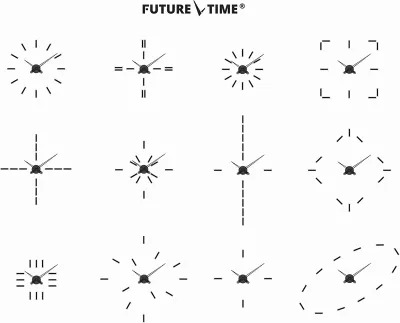 Orë muri Future Time FT9600BK - 2