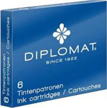 Fishekë boje Diplomat, 6 copë, të kaltër