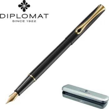 Stilolaps Diplomat Traveler, i zi / artë