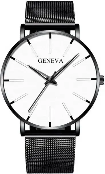 Orë dore Geneva OGZB2 për meshkuj, e zezë/e bardhë - 1