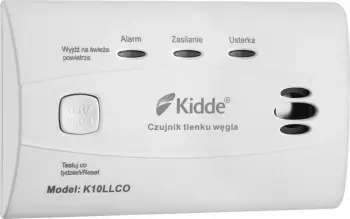 Detektor monoksidi karboni Kidde K10LLCO, sensor elektrokimik, bateri 10 vjeçare, i bardhë