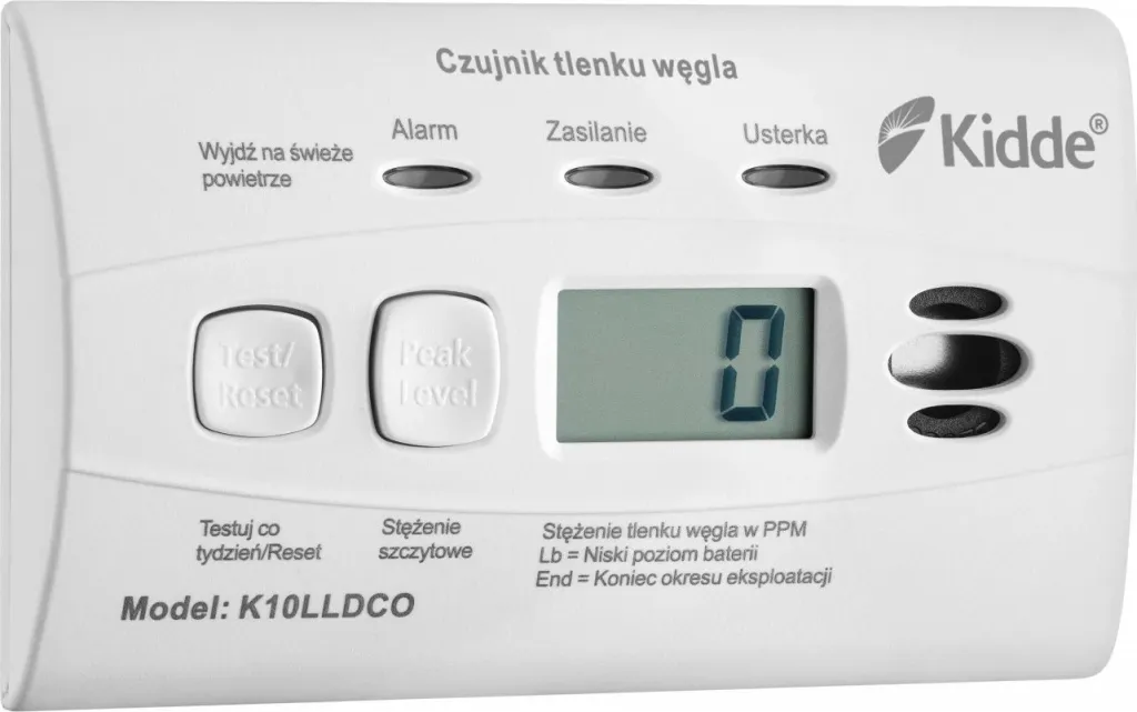 Detektor monoksidi karboni Kidde K10LLDCO, ekran LCD, bateri 10 vite, i bardhë - 1