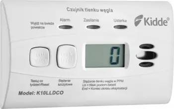 Detektor monoksidi karboni Kidde K10LLDCO, ekran LCD, bateri 10 vite, i bardhë