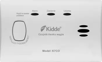 Detektor monoksidi karboni Kidde K7CO, sensor elektrokimik, me bateri