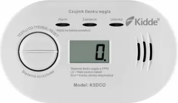 Detektor monoksidi karboni Kidde K5DCO, ekran LCD, jetëgjatësi 10 vite