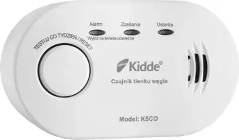Detektor monoksidi karboni Kidde K5CO, sensor elektrokimik, jetëgjatësi 10 vjet, i bardhë