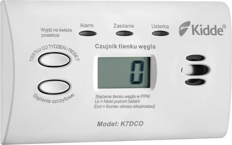 Detektor monoksidi karboni Kidde K7DCO, me ekran, i bardhë - 6