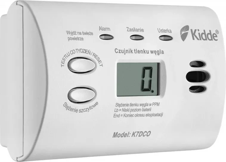 Detektor monoksidi karboni Kidde K7DCO, me ekran, i bardhë - 7