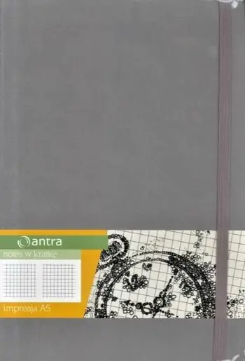 Bllok shënimesh Antra Notebook A5 Grid Impression, 192 faqe, me rrjeta, e kremtë