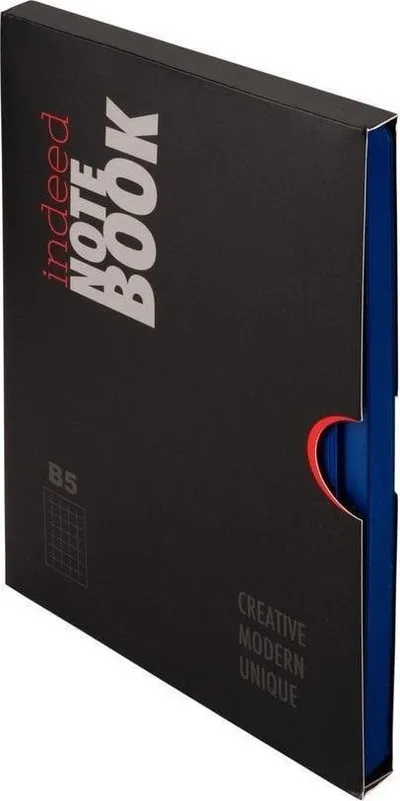 Fletore Antra Notes B5 Indeed, rrjetë 10mm, navy blue - 1