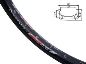 Aksesor për biçikletë AlexRims Extreme DM24, 24x48, i zezë