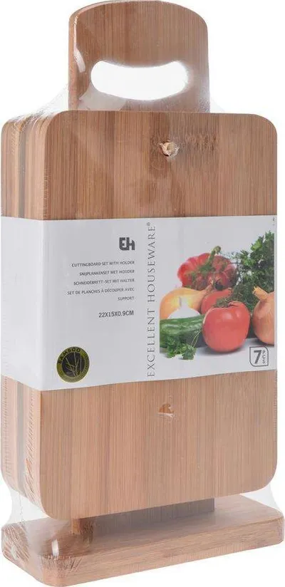 Set dërrasa për prerje dhe servim Excellent Houseware, 6 copë, 15x7cm - 4