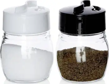 Set kripore dhe piperore Excellent Houseware, qelq, 75 ml, 2 copë