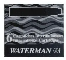 Set i fishekave për stilolaps Waterman (S0110940), 6 copë, të zeza