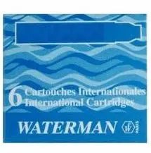 Rimbushje për stilolaps Waterman Inter S0110950, e kaltër, 6 copë