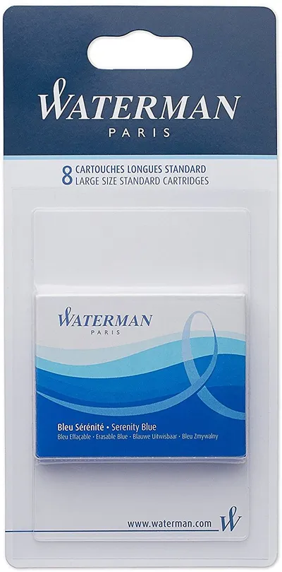 Bojë për stilolaps Waterman Tintenpatrone Serenity Blue, 8 copë, e kaltër - 1