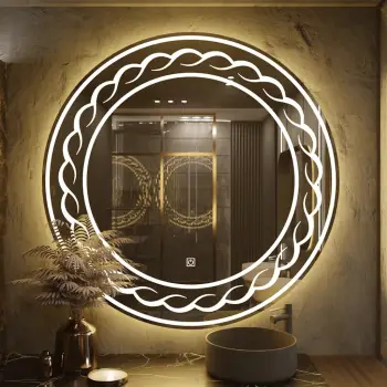 Pasqyre per banjo me LED , Pasqyre rrethore me ndriqim Modeli Scorpio