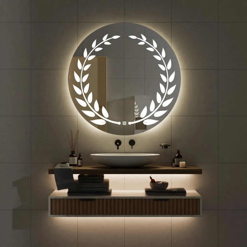Pasqyre per banjo me LED , Pasqyre rrethore me ndriqim Modeli SPQR - 1