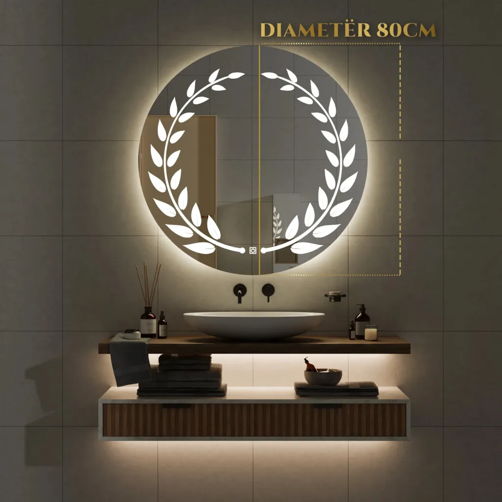 Pasqyre per banjo me LED , Pasqyre rrethore me ndriqim Modeli SPQR - 2
