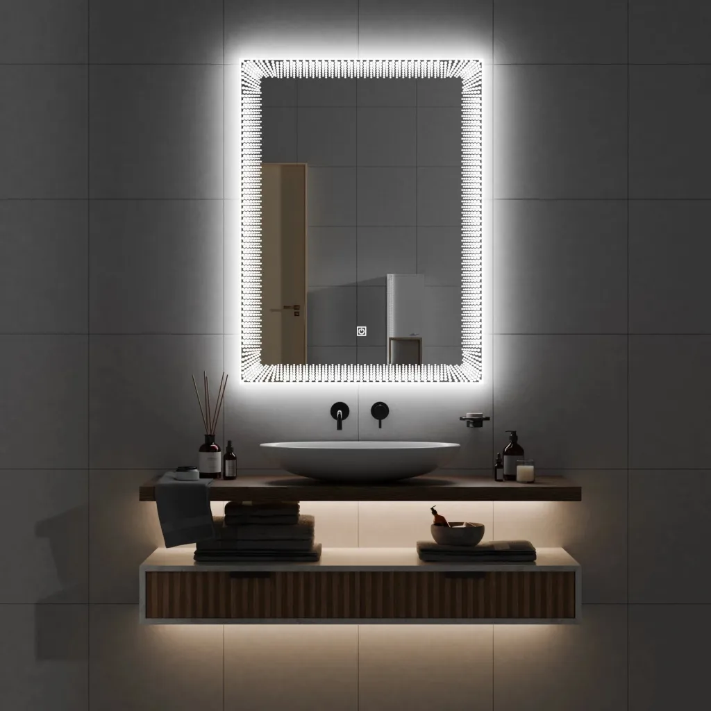Pasqyre per banjo me LED , Pasqyre me ndriqim Modeli Bleta - 1