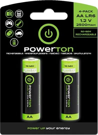 Bateri AA/ R6 Powerton, 1.2V, 2 copë - 1