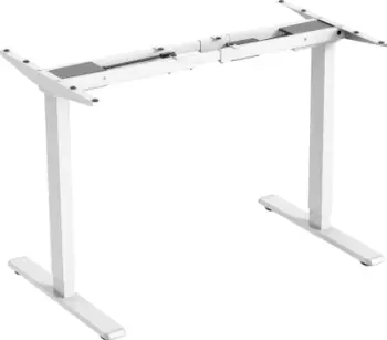 Kornizë tavoline Powerton, elektrike e rregullueshme, rregullim gjerësie 500mm, 100kg, e bardhë