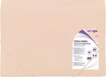 Dosje me llastik Strigo A4 PP Pastel, kapacitet 100 fletë, kajsi