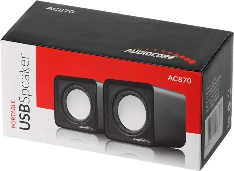 Kufje Audiocore AC870 B, 2-way 3 W, e zezë, e hirtë - 5