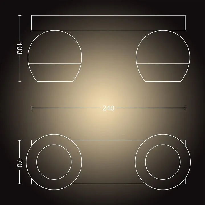 Dritë Philips Hue White Ambiance Buckram BT, me telekomandë, e zezë - 9