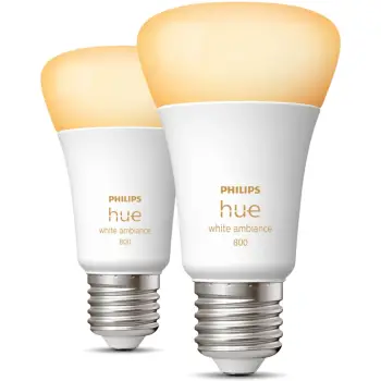 Dritë e mençur Philips Hue White Ambiance E27 2 copë 2x570lm 60W