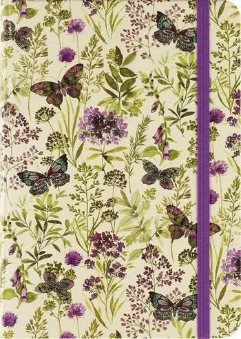 Fletore Peter Pauper Press Mini Amethyst Butterflies, 120 gsm, me vija, e purpurt