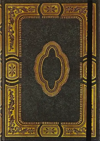 Fletore mini Peter Pauper Press Gilded Onyx, kapak i fortë, dizajn emboss, e zezë