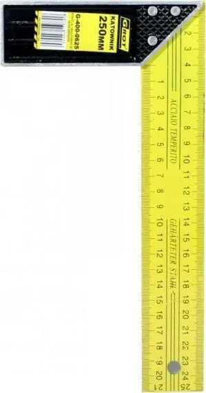 Këndore marangozësh Grot Carpenter Square 250mm, çelik dhe alumin, e zezë