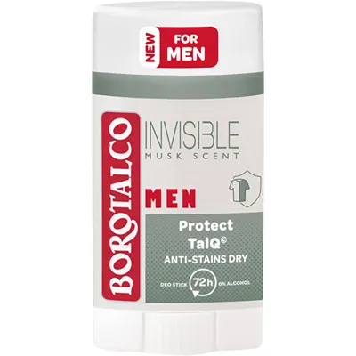 Deodorant i ngurtë Borotalco Men Invisible Dry, 40 ml - 1
