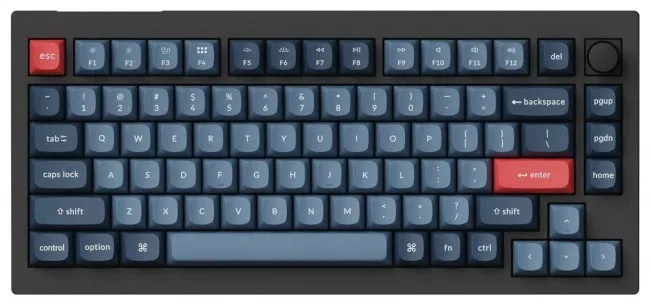 Tastierë Keychron V1 Max Gateron Banana Switch Belaidė, e zezë - 1
