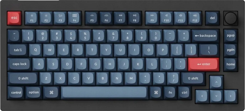 Tastierë Keychron V1 Max Gateron Banana Switch Belaidė, e zezë - 4