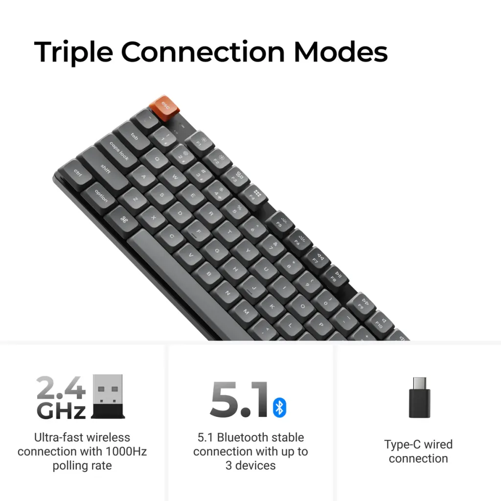 Tastierë Keychron K5 Max, e zezë - 2