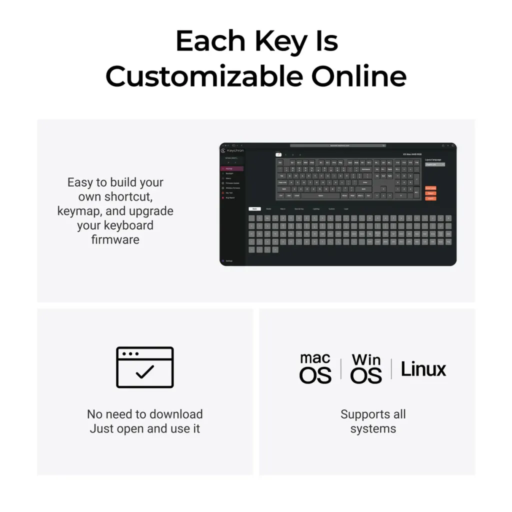 Tastierë Keychron K5 Max, e zezë - 4