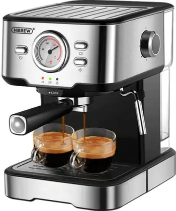 Aparat kafeje HiBREW H5, 20 bar, 1.5L, argjendtë/gri
